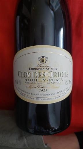 Thung lũng sông Loire Pouilly-fumé Domaine Christian Salmon Clos des Criots 2023