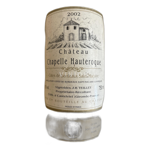 Bordeaux Côtes-de-Bordeaux-Saint-Macaire Château Chapelle Hauteroque 2002