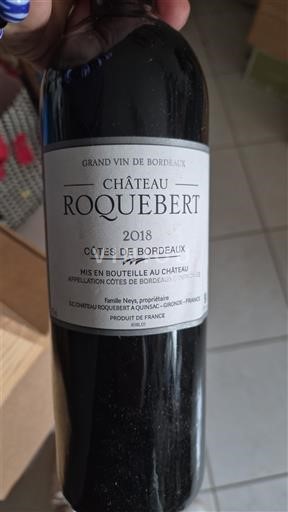 Burdeos Côtes-de-Bordeaux Château Roquebert 2018
