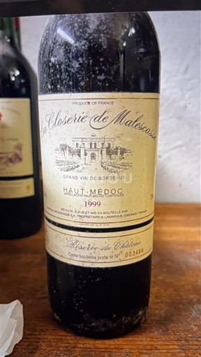Bordeaux Haut-Médoc La Closerie de Malescasse 1999