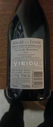 Provence, Lower Rhône Valley, Corsica Principality of Orange Domaine de la Janasse Terre de Bussière 2021