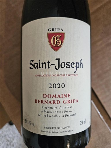 Рона долина Сент-Жозеф Domaine BERNARD GRIPA ?? 2020
