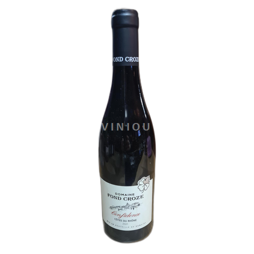 Vin Rouge sec Confidence Fond Croze 2021 France Vallée du Rhône Côtes-du-rhône AOC