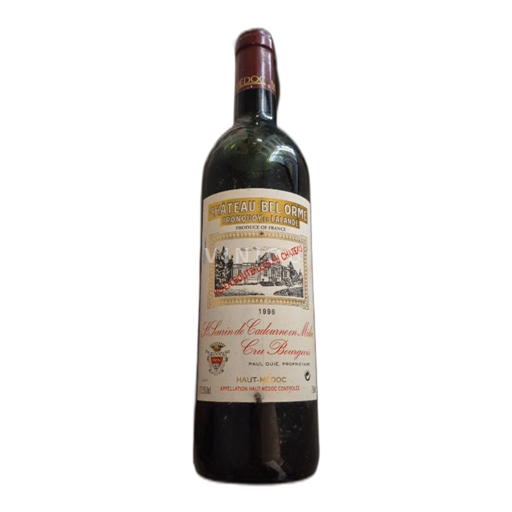 Bordeaux Haut-Médoc Château Bel Orme Tronquoy de Lalande 1996