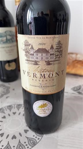 Burdeos No especificado Château Vermont Réserve 2020