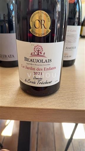 Vin Rouge sec Le Jardin des Enfants Domaine La Croix Tréchens 2021 France Beaujolais AOC