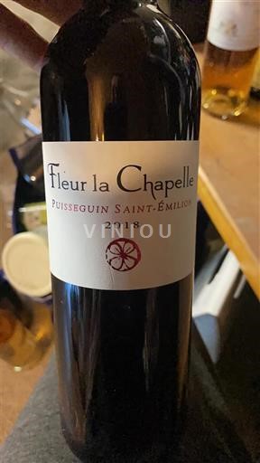 Bordeaux Puisseguin-saint-émilion Fleur la Chapelle 2018
