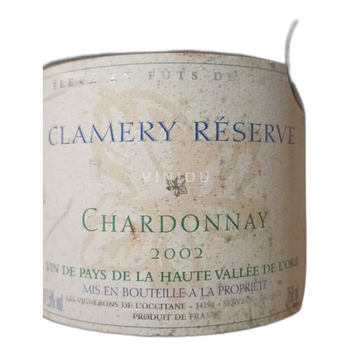 Languedoc-Roussillon Not Specified V.D.P. Haute Vallée de l'Orb Clamer réserve- Chardonnay 2002