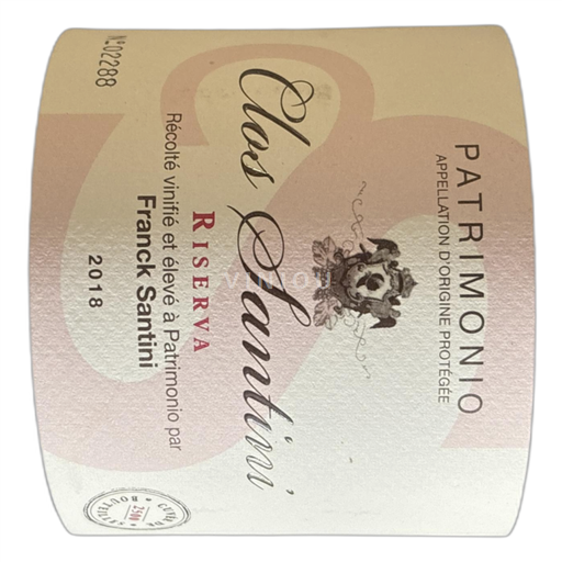 Korsika Patrimonio Clos Santini Riserva 2018
