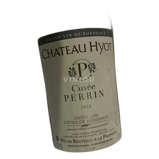 Bordeaux Côtes-de-Bordeaux Chateau Hyot Perrin 2018
