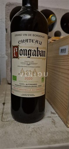Bordeaux Castillon Côtes de Bordeaux Château Fongaban 2020