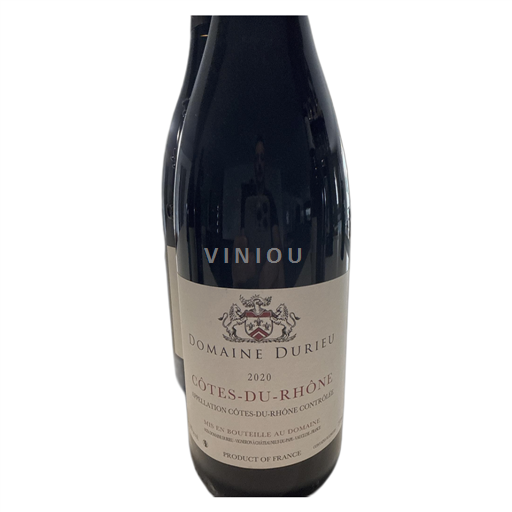Rhônen laakso Côtes-du-rhône Domaine Durieu 2020