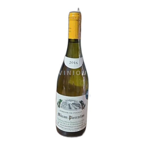 Vin Blanc sec Clos de la Condemine Domaine Pouilly 2016 France Bourgogne Mâcon et mâcon-villages AOC