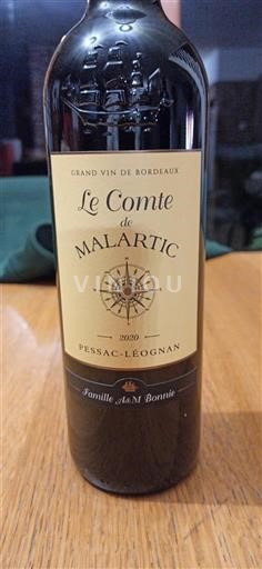 Bordeaux Pessac-Léognan Le Comte de Malartic 2020