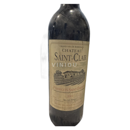 Bordeaux Puisseguin-saint-émilion Château Saint-Clair 2001