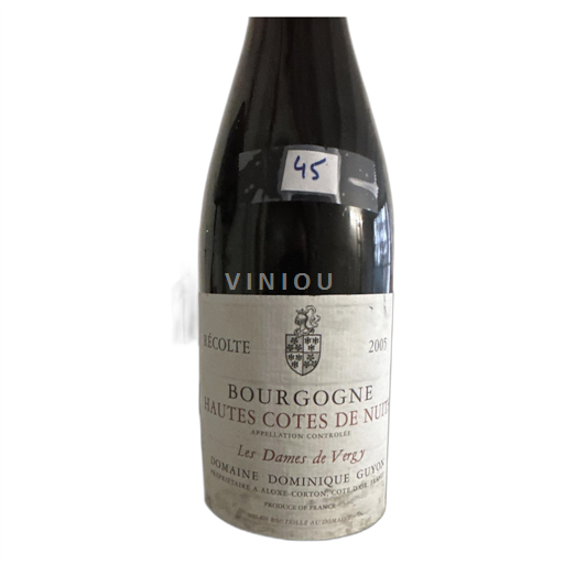 Burgundi Hautes Côtes de Nuits Domaine Dominique Guyon Les Dames de Vergy 2005