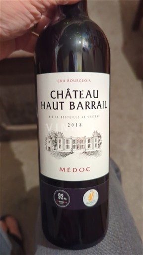 Bordeaux Médoc Chateau Haut Barrail 2018