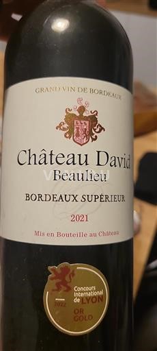 Bordeaux Bordeaux Supérieur Château David Beaulieu 2021