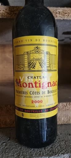 Bordeaux Premières Côtes de Bordeaux Château Montignac 2000