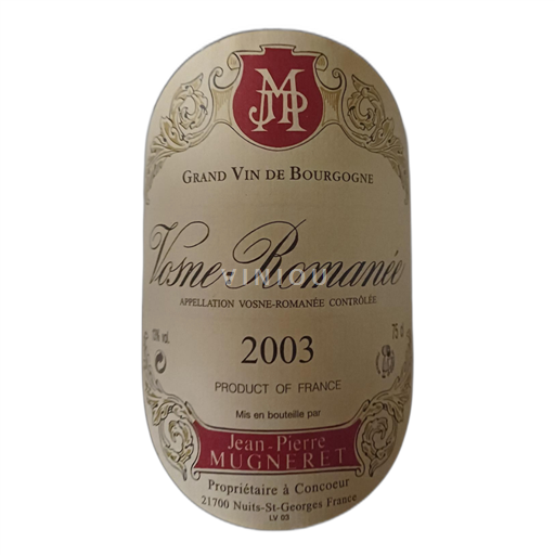 Bourgondië Vosne-Romanée Jean-Pierre Mugneret 2003