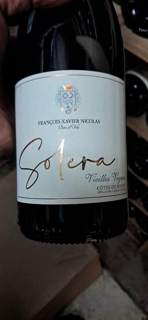 Rhônen laakso Côtes-du-rhône François-Xavier Nicolas Solera Ei vuosikertaa