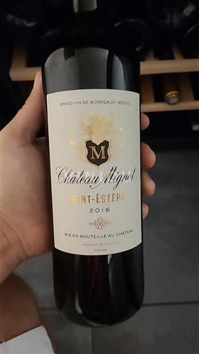 Vin Rouge sec Château Mignot 2016 France Bordeaux Saint-Estèphe AOC