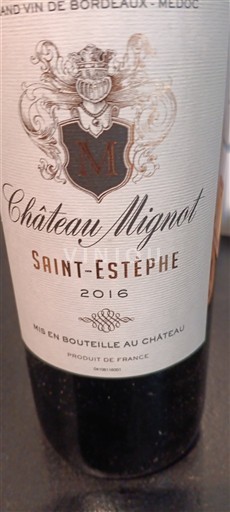 Bordeaux Saint-Estèphe Château Mignot 2016