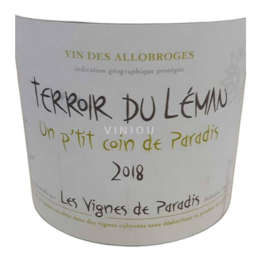 Alpen und Rhônetal Weine der Allobroger Dominique Nicat - les vignerons du paradis Un p'tit coin de paradis 2018