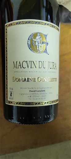 Jura Rượu Macvin-du-jura Domaine Geneletti Không niên vụ