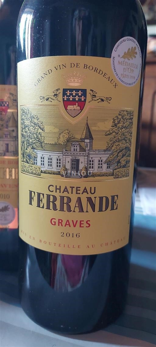 Bordéus Graves Chateau Ferrande 2016