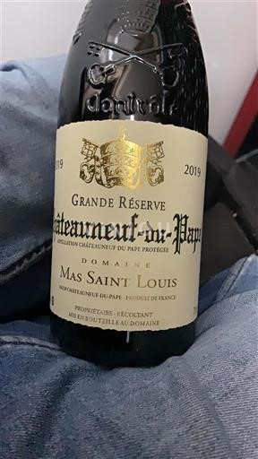 Vallée du Rhône Châteauneuf-du-pape Mas Saint Louis Grande Réserve 2019