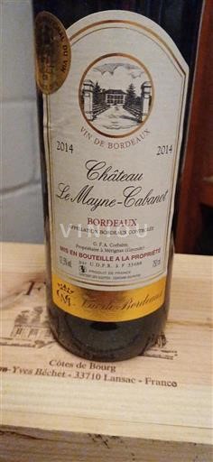 Bordéus Château Le Mayne-Cabanot 2014