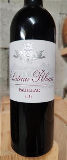 Bordéus Pauillac Château Pibran 2018