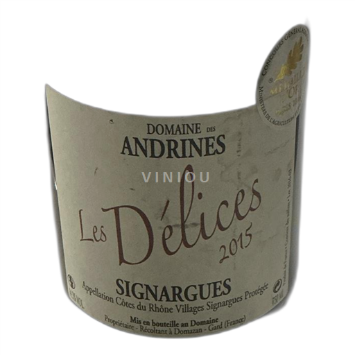 Rhône-dalen Ikke specificeret Domaine des Andrines Les Délices 2015