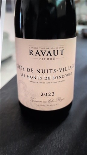Bourgogne Côte de Nuits-Villages Ravaut Pierre Les Monts de Boncourt 2022