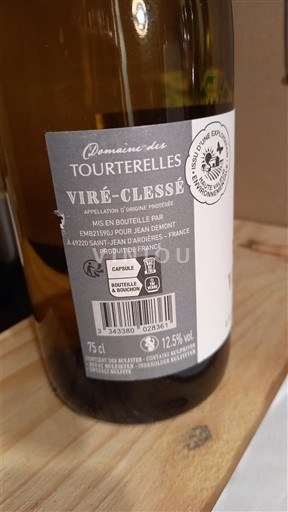 Burgundy Viré-clessé Domaine des Tourterelles 2022