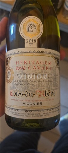 Valle del Ródano Côtes del Ródano Héritage Cavare 2018