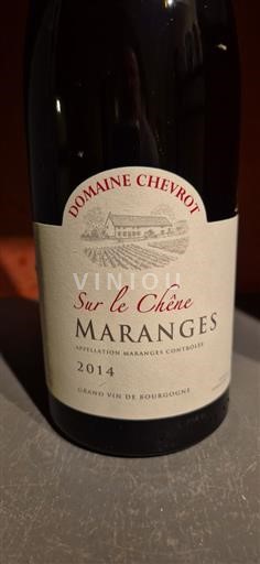 Bourgogne Maranges Domaine Chevrot Sur le Chêne 2014