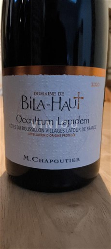 Roussillon Domaine de Bila-Haut Occultum Lapidem 2020