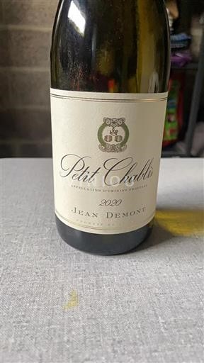 Borgogna Petit-chablis Jean Demont 2020