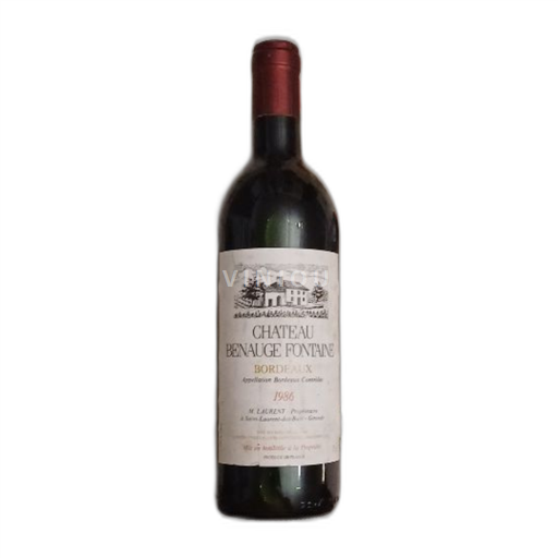 Bordeaux Château Benauge Fontaine 1986