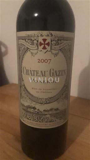 Bordeaux Pomerol Château Gazin 2007