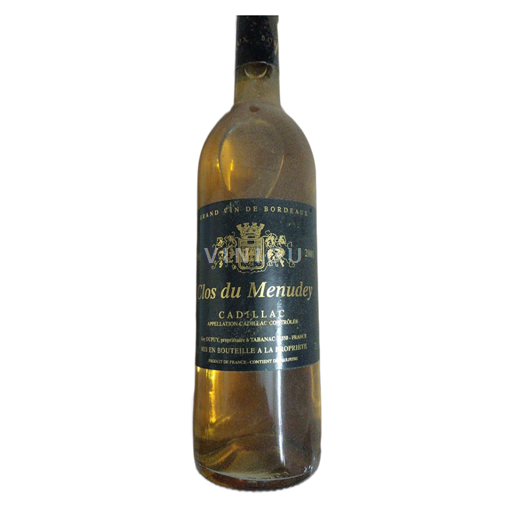 Bordeaux Cadillac Clos du Menudey 2001