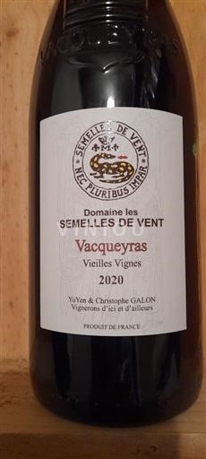 Rhônen laakso Vacqueyras Domaine les Semelles de Vent Vieilles Vignes 2020