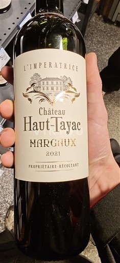 Bordeaux Margaux Château Haut-Tayac L'Imperatrice 2021