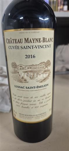 Bordeaux Lussac-saint-émilion Château Mayne-Blanc Saint-Vincent 2016