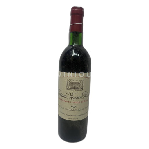 Bordeaux Montagne-Saint-Émilion Château Maison Blanche 1971