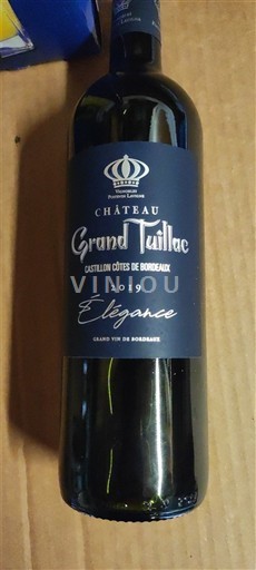 Bordeaux Castillon Côtes de Bordeaux Château Grand Tuillac Élégance 2019