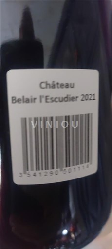 Bordéus Montagne-saint-émilion Château Belair L'Escudier 2021