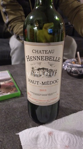 Bordeaux Haut-Médoc Château Hennebelle 2018